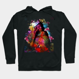 Michael Jordan ~ Watercolor Illustration Hoodie